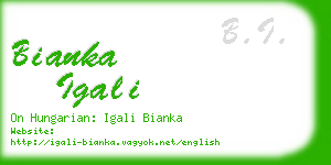 bianka igali business card